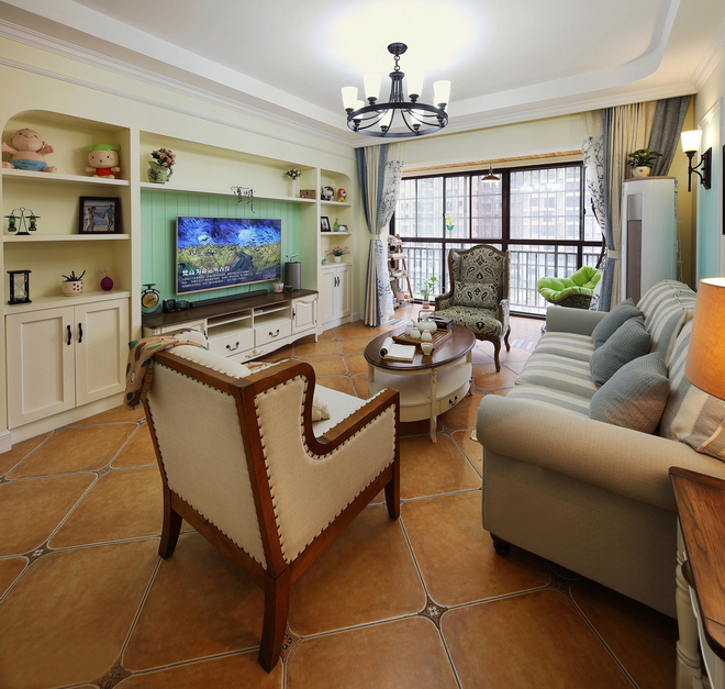 124平三居室混搭风格，温馨且不失质感！