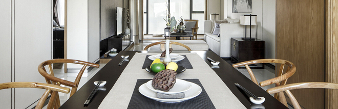 135平新中式风格，细线条内敛的空间