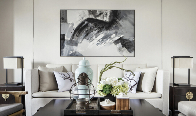 135平新中式风格，细线条内敛的空间