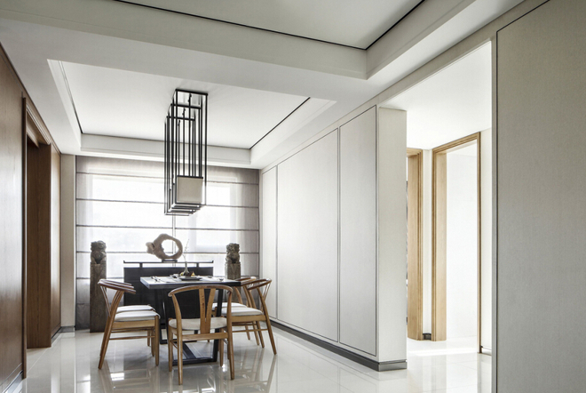 135平新中式风格，细线条内敛的空间